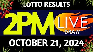 Lotto Result Today 200 pm draw October 21 2024 Monday PCSO LIVE [upl. by Rafa]