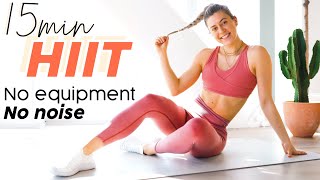 15 MIN ADVANCED HIIT WORKOUT  Intense with no equipment  no noise [upl. by Peoples838]