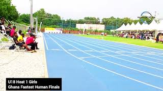 GNPC Ghana Fastest Human Finals 2024  u18 Girls Heat 1 [upl. by Hollerman]