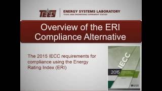 2015 IECC – Energy Rating Index ERI Compliance Alternative [upl. by Liuka848]