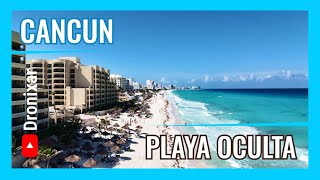 Cancun playa oculta entre los hoteles 4K 60 fps UHD 📺 [upl. by Sokul507]