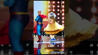 Fat girl and energetic superhero on AGT stage talent [upl. by Davidson]