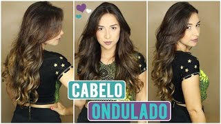 Tutorial Cabelo Ondulado Natural fácil [upl. by Imoyn]