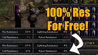 Get 100 Resistance and insane Damage Reduction for FREE with this Potion Trick D2R [upl. by Sirromed765]