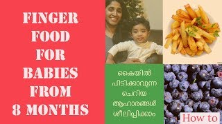 Finger foods for babies from 8 Months  അറിയേണ്ടതെല്ലാം [upl. by Horowitz]