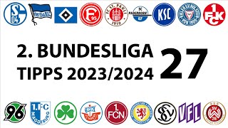 Bundesligatipps 2Liga  27Spieltag  Saison 20232024 [upl. by Ocramed]