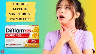 Difflam Plus Lozenges  Fast Numbing Relief of Painful Sore Throats [upl. by Santana]