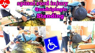 spinal cord injury quadriplegic standing plantigrade position [upl. by Anah]