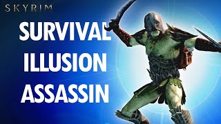 Skyrim Anniversary How to Make an OP LEGENDARY SURVIVAL ILLUSION ASSASSIN Build [upl. by Herstein474]