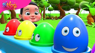 Surprise Eggs Kids Song  Colorful Eggs  BluLoo Nursery Rhymes amp Kids Songs [upl. by Silletram828]