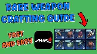 HOW TO CRAFT RARE ITEMS IN MIR4 BEGINNER CRAFTING GUIDE [upl. by Aisac]