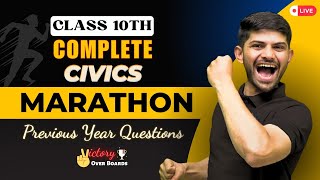 Complete Civics Previous Year Questions Class 10 2024  Marathon Session With MIQs amp PYQs [upl. by Sillaw]