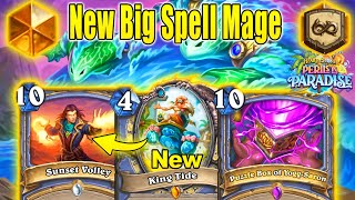 NEW Big Spells Mage Deck Is Surprisingly Good With New Legendary At Perils in Paradise  Hearthstone [upl. by Melak]