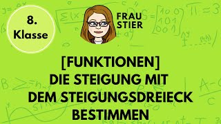 Steigung mit dem Steigungsdreieck bestimmen bei proportionalen Funktionen linearen Funktionen [upl. by Coltun574]