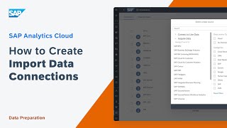 How to Create Import Data Connections SAP Analytics Cloud [upl. by Aivitnahs872]