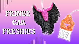 How To Make Fringe Car Freshies  Car Freshie With Fringe Tutorial  Western Cowgirl Car Fresheners [upl. by Nodnyl]