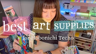 Favourite art supplies and pen test for 2025 Hobonichi Techo [upl. by Ewens]