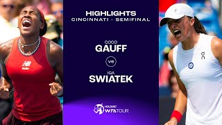 Iga Swiatek vs Coco Gauff  2023 Cincinnati Semifinals  WTA Match Highlights [upl. by Sheryle781]