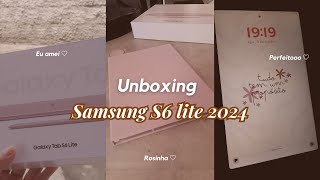 UNBOXING Samsung Tab S6 Lite 2024  tablet para estudantes unboxing samsung s6lite [upl. by Griselda]