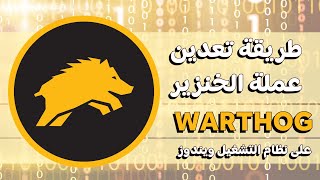 طريقة تعدين عملة الخنزير على نظام التشغيل ويندوز WARTHOG [upl. by Anaeed440]