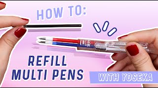 How To Refill Multi Pen Mechanical Pencil in a Multi Pen [upl. by Tloh]