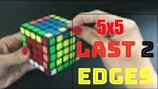 Last 2 edges of 5x5 and 4x4 Rubiks cube Easy trick to pair [upl. by Oriel]