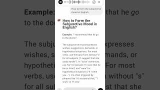 How to Form the Subjunctive Mood in English [upl. by Jobina]