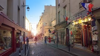 Walking Pariss Latin Quarter  Beautiful Cafélined Streets [upl. by Hsakiv]