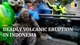 At least 14 people killed and 56 injured in Indonesia’s Semeru volcano eruption [upl. by Acimak]