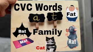 Practice reading CVC words phonics   at word family  learn ABC letters [upl. by Adnilem980]