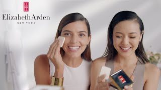 Flawless Finish SpongeOn Cream Makeup Feat Calu Rivero amp Jen Chae  Elizabeth Arden [upl. by Fadden520]