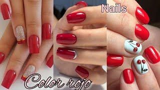 DISEÑOS de UÑAS COLOR ROJO 2023 💅 TENDENCIAS en UÑAS ACRÍLICAS COLOR ROJO [upl. by Anitnatsnok420]