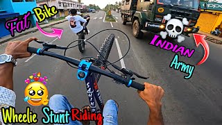 Crazy Wheelie StuntFat Bike and Mtb BikeRiding Vlog 💫💞vlog video vloger viralvideo stunt [upl. by Uyr]