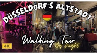 Düsseldorf’s Altstadt Old Town The Longest Bar in the World Nightlife Walking Tour 4K [upl. by Coffey]