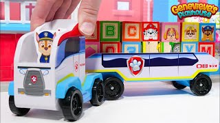 Best ABC Learning Toy Video for Toddlers Paw Patrol Letter Blocks for Kids [upl. by Nohtiek]