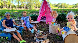 Fathers Day 2022  Elsa amp Anna toddlers  backyard camping  tents [upl. by Sneed]