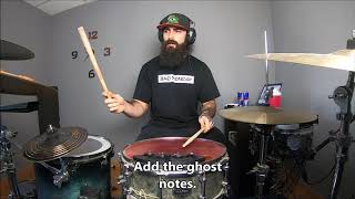 BASIC DRUMampBASS GROOVE  DRUM LESSON [upl. by Eustis661]