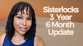 Sisterlocks 3 Year 6 Month Update  Retie Loc Bangs AlopeciaCCCA Hair Advice Hats Hair Goals [upl. by Polik60]