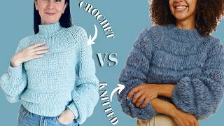 I Tried Wool and the Gang Knitted Sweater BUT With Crochet crochetvlog crochetknittingpattern [upl. by Iolande136]