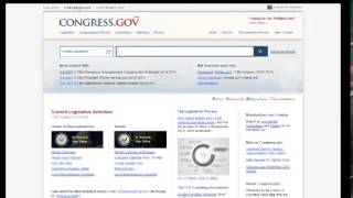 Finding Federal Legislative Bill Information Using Congress gov [upl. by Heisel]