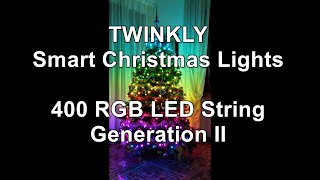 Twinkly Smart Christmas Lights  400 LED RGB String Generation II [upl. by Higley855]