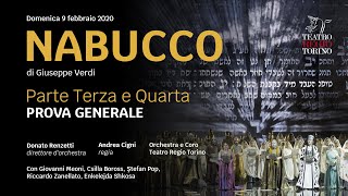 Nabucco Verdi  Parte Terza e Quarta  Stagione Opera amp Balletto 20192020 [upl. by Solraced]