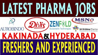 Latest Pharma Jobs in Telugu 2023  New Pharma Jobs in Kakinada amp Hyderabad [upl. by Sorilda]