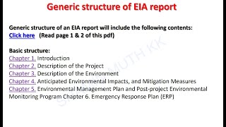 Structure of EIA Report 10 mark PYQ Module 2 EIA CET415 [upl. by Isied66]