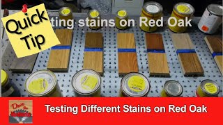 Testing Several Different stains on Red Oak wood [upl. by Selemas]