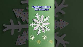 Snowflakes  Christmas Tree diy art christmas origami shorts fyp fy craft tutorial crafts [upl. by Enyaj352]