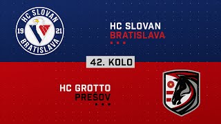 42kolo HC Slovan Bratislava  HC Grotto Prešov HIGHLIGHTS [upl. by Nero775]