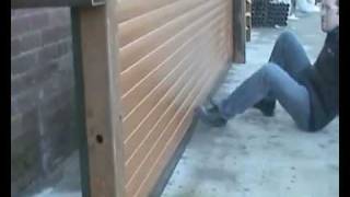 Roller Garage Door Security  SWS Seceuroglide Excel Kick Attack Demonstration [upl. by Aryek350]