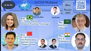 ACNS Webinar  Nov 23  Advances in Fun Neurosurgery amp Intraparietal Sulcus Appr to Thalamic Trs [upl. by Derayne]