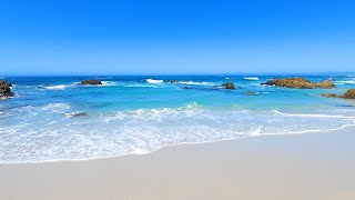 Rhythmic Waves Crashing on a Beautiful Beach in California [upl. by Ykcin]